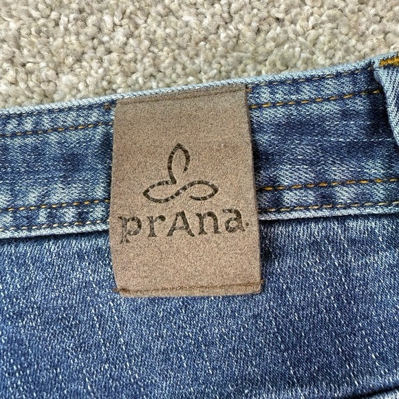 PrAna Men's Denim‎ Blue Jeans BREATHE Size 36x30 Straight Leg Slim Fit - Picture 9 of 15